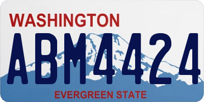 WA license plate ABM4424