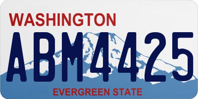 WA license plate ABM4425