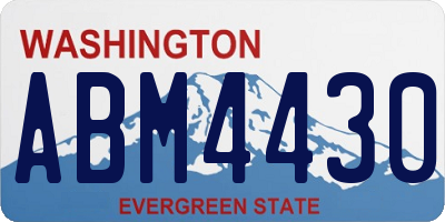 WA license plate ABM4430
