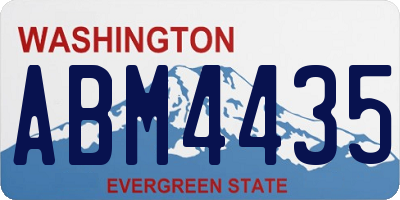 WA license plate ABM4435