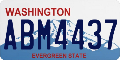 WA license plate ABM4437