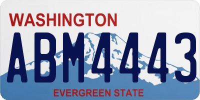 WA license plate ABM4443