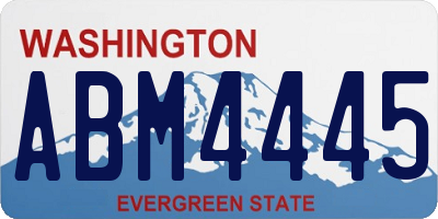 WA license plate ABM4445