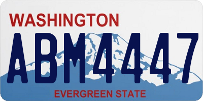WA license plate ABM4447