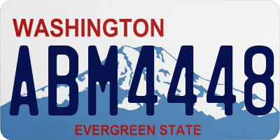 WA license plate ABM4448