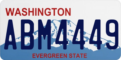 WA license plate ABM4449