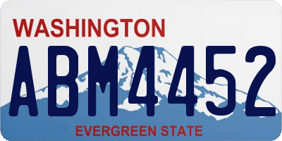 WA license plate ABM4452