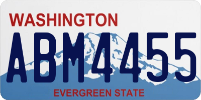 WA license plate ABM4455