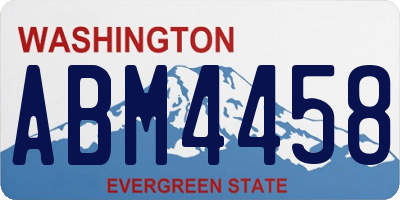 WA license plate ABM4458