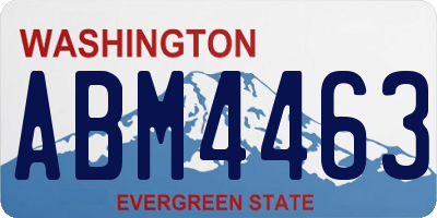 WA license plate ABM4463
