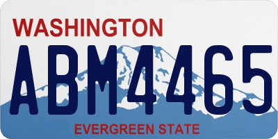WA license plate ABM4465