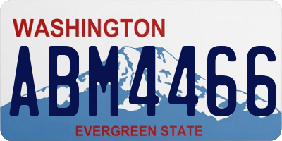 WA license plate ABM4466