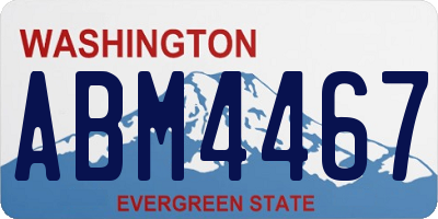 WA license plate ABM4467