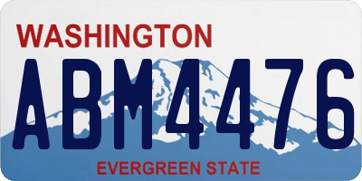 WA license plate ABM4476