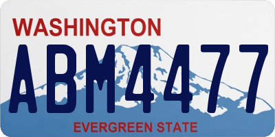 WA license plate ABM4477