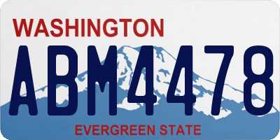 WA license plate ABM4478