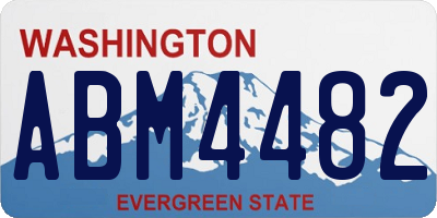 WA license plate ABM4482