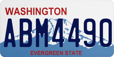 WA license plate ABM4490