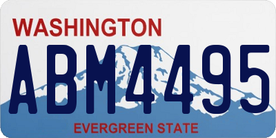 WA license plate ABM4495