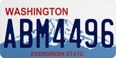 WA license plate ABM4496