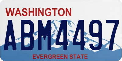 WA license plate ABM4497