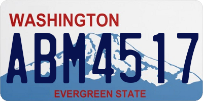 WA license plate ABM4517