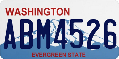 WA license plate ABM4526