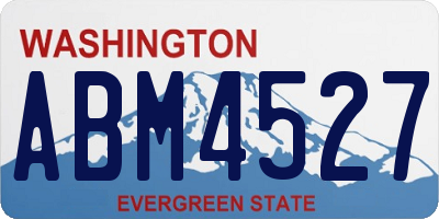 WA license plate ABM4527