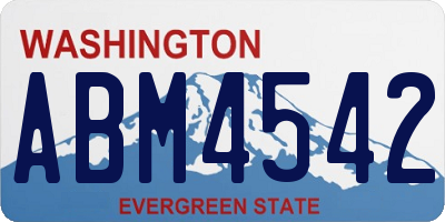 WA license plate ABM4542