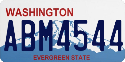 WA license plate ABM4544