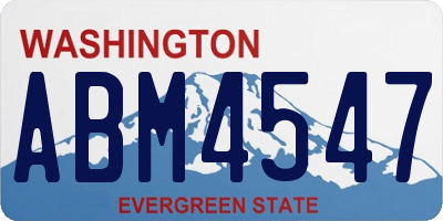 WA license plate ABM4547
