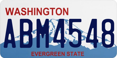 WA license plate ABM4548