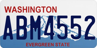 WA license plate ABM4552