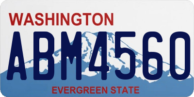 WA license plate ABM4560
