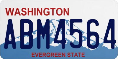 WA license plate ABM4564