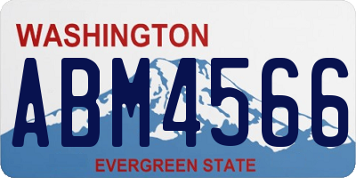 WA license plate ABM4566
