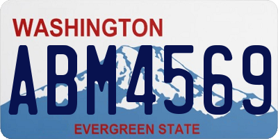 WA license plate ABM4569