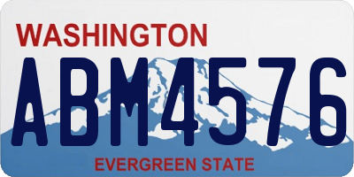 WA license plate ABM4576