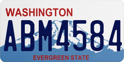 WA license plate ABM4584