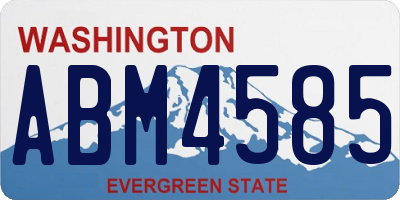 WA license plate ABM4585