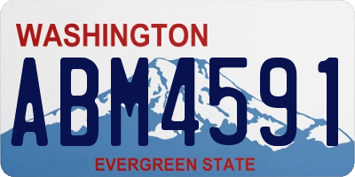 WA license plate ABM4591