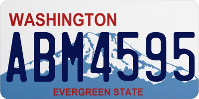 WA license plate ABM4595