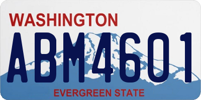 WA license plate ABM4601