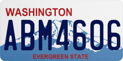 WA license plate ABM4606