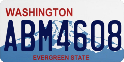 WA license plate ABM4608