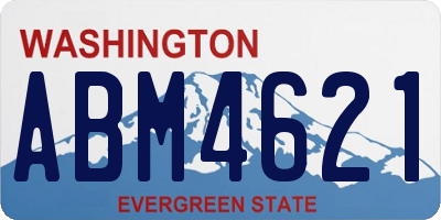 WA license plate ABM4621