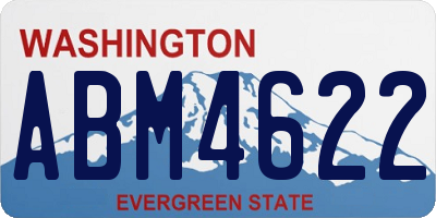 WA license plate ABM4622