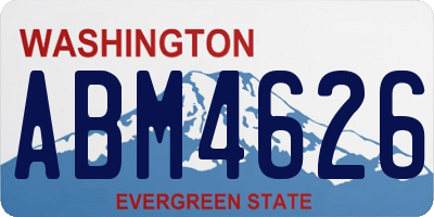 WA license plate ABM4626