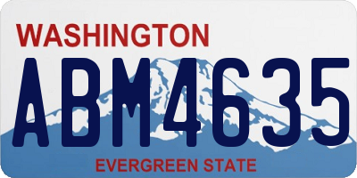 WA license plate ABM4635
