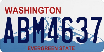 WA license plate ABM4637